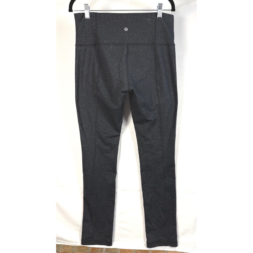 Lululemon Straight-Up Pant Super High Rise Size 10 Charcoal Heather Grey Luon